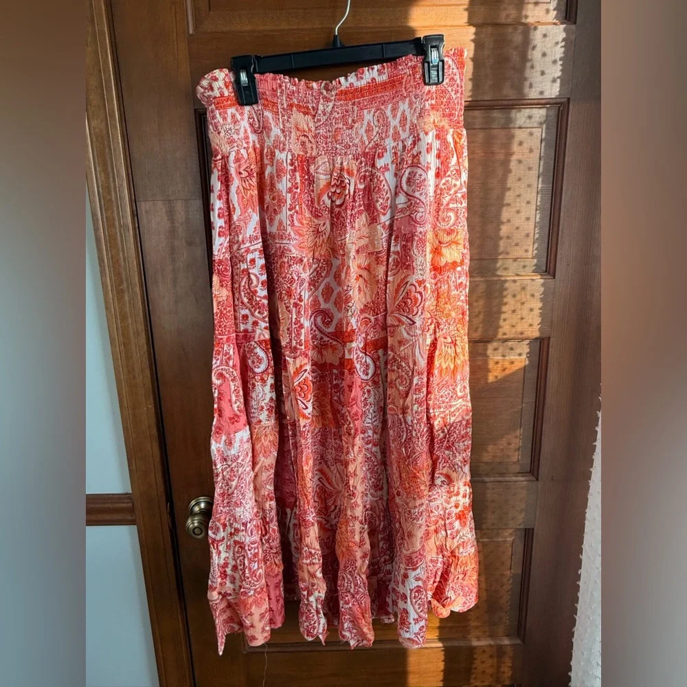Dry Goods Smocked Paisley Print Skirt by Angie - Picture 3 of 4